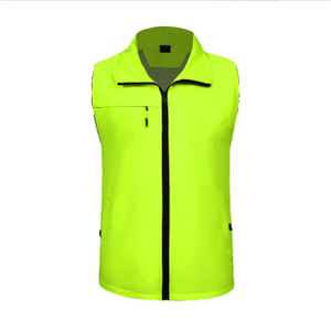安全背心高能见度服装安全夹克反光安全背心拉链高可见度工作服