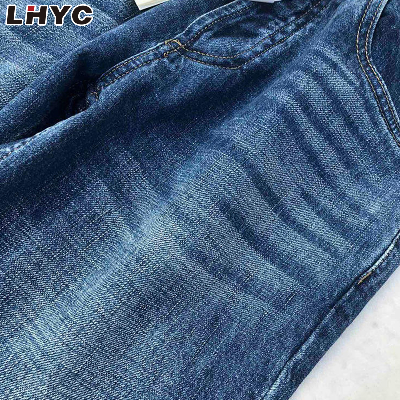 中国工厂定制简单直筒长裤中腰紧身男士牛仔裤