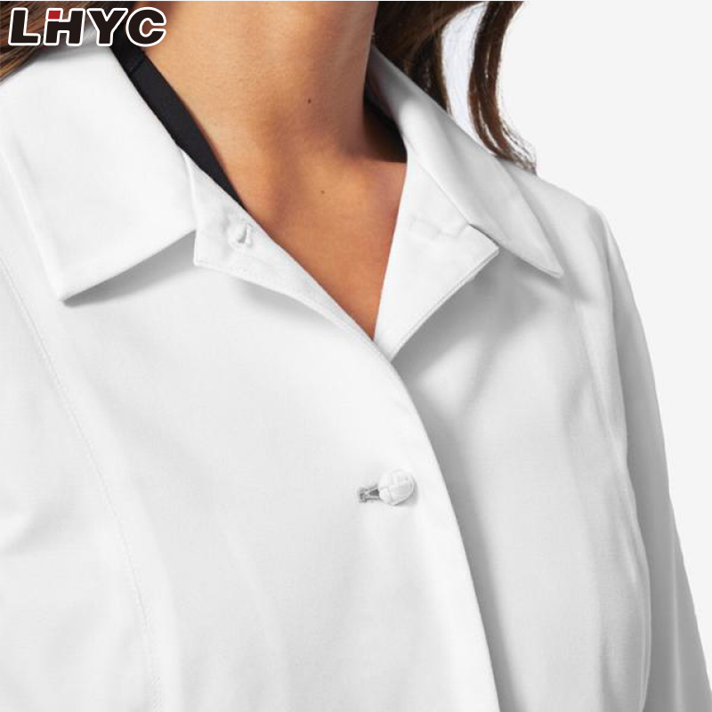时尚女式医学实验室外套制服个性化医生实验室外套修身版型