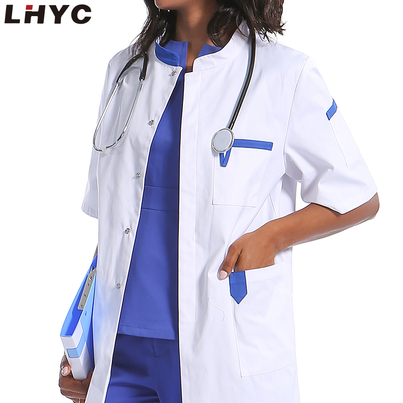 批发厂家直销女式实验室外套制服女士白色医生实验室外套