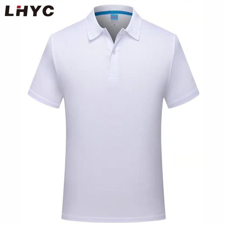  男士高尔夫 Polo T 恤短袖 Polo 衫，印有定制徽标