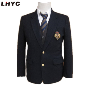 男士男孩正式西装外套定制标志国际高中制服