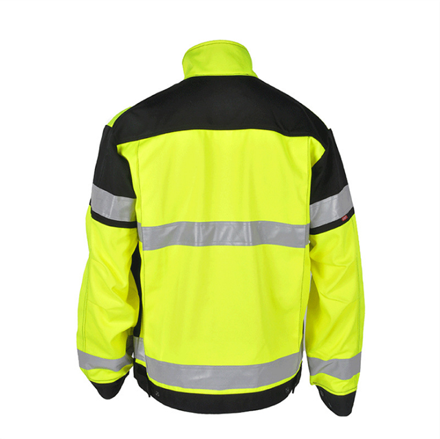 批发荧光绿外套高能见度安全交通制服防水工作服