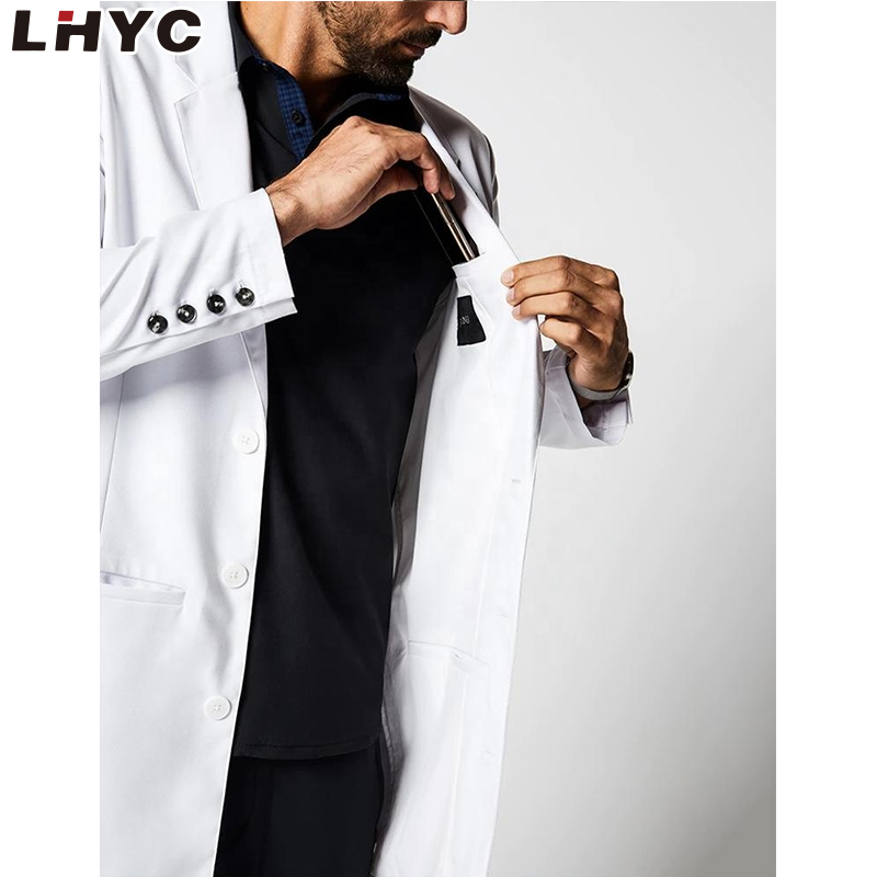 2022 新款高品质男士白色实验室外套医生护士套装