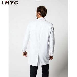 中国供应商耐用男士白色实验室外套医生护士套装医疗设计