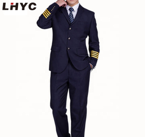 高品质航空公司飞行员制服机长工作服制服接受客户徽标
